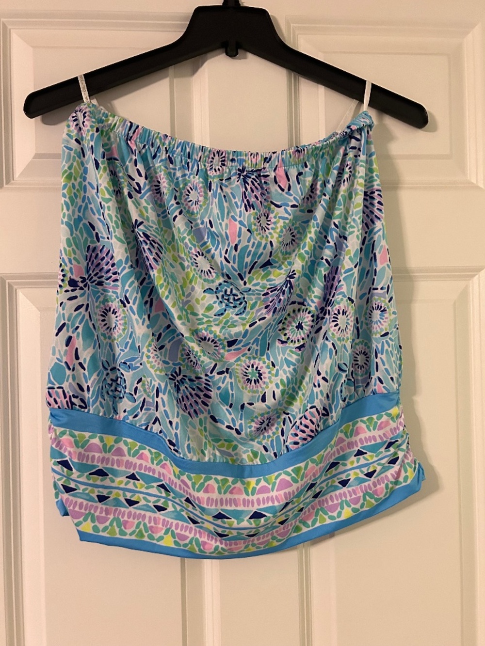 Lilly Pulitzer NWOT, Adelia Blue Ibiza Tube Top, XL, $40